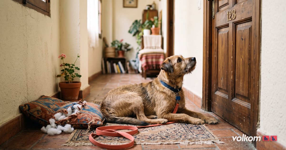 Mi perro llora o destroza cuando se queda solo